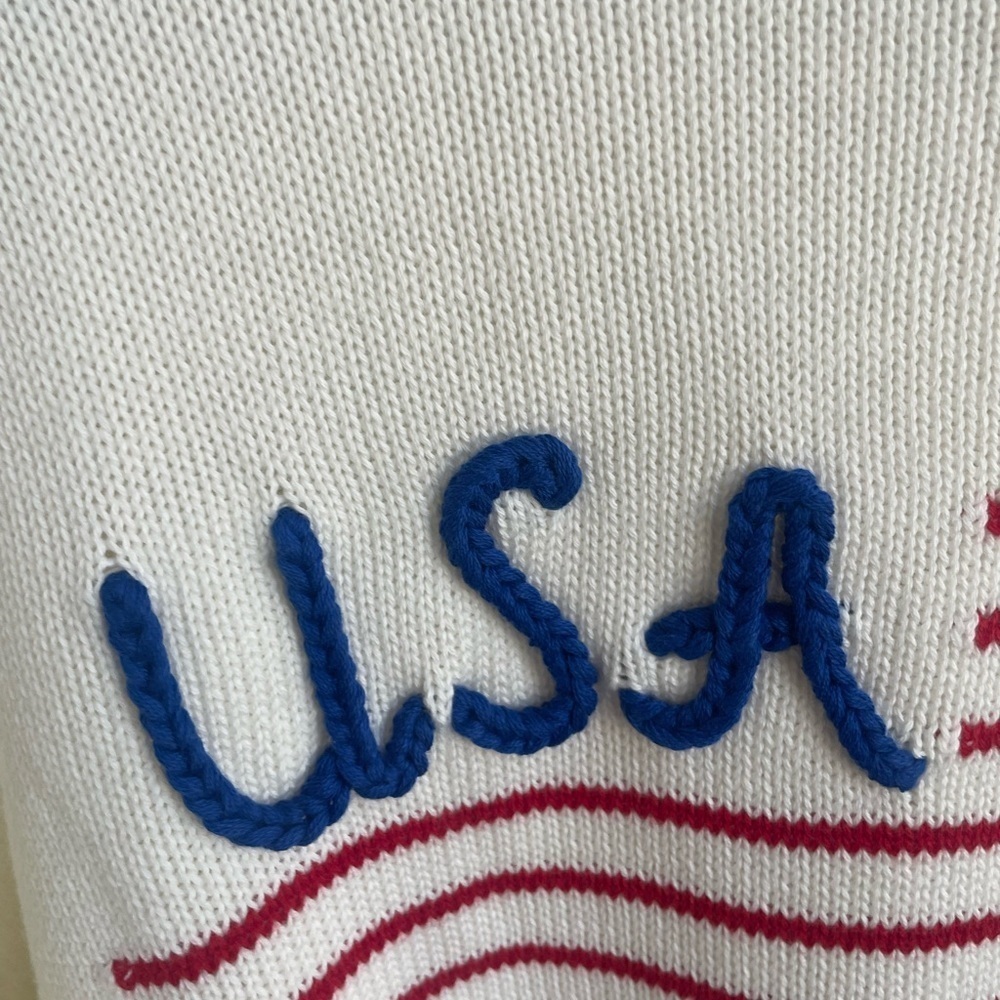 Social Threads • USA Embroidered Crew Sweater S - Picture 2 of 5